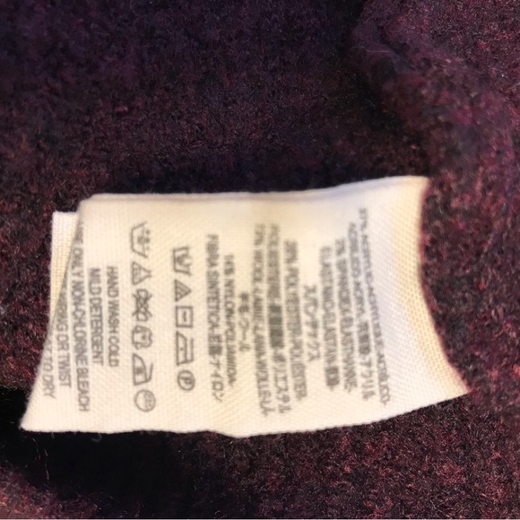 Free People Winding Ivy sweater XS/S Deep Merlot slouchy oversized mock neck - Picture 8 of 8